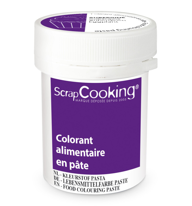 scrapcooking Colorant alimentaire en pâte aubergine 20g