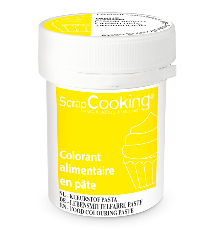 scrapcooking Colorant alimentaire en pâte jaune citron 20g