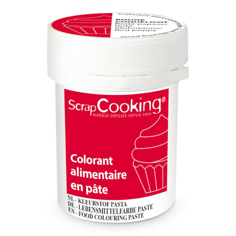 scrapcooking Colorant alimentaire en pâte rouge coquelicot 20g