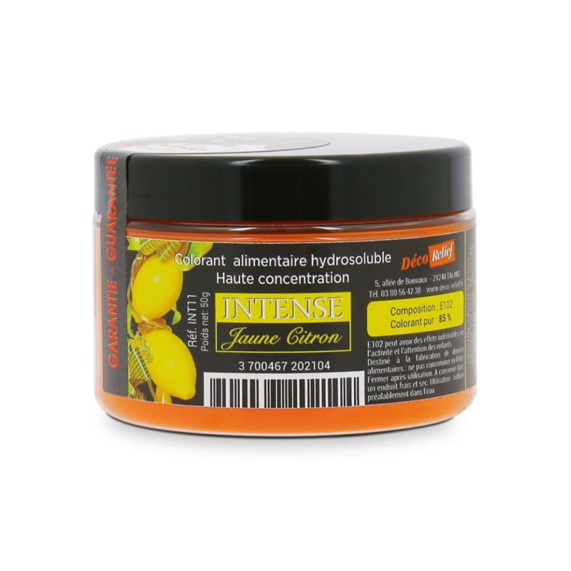 scrapcooking Colorant alimentaire hydrosoluble intense jaune citron en poudre - 50 g