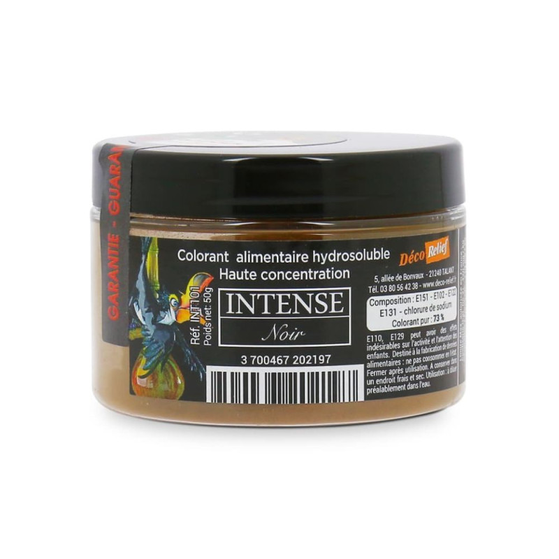 scrapcooking Colorant alimentaire hydrosoluble intense noir en poudre - 50 g