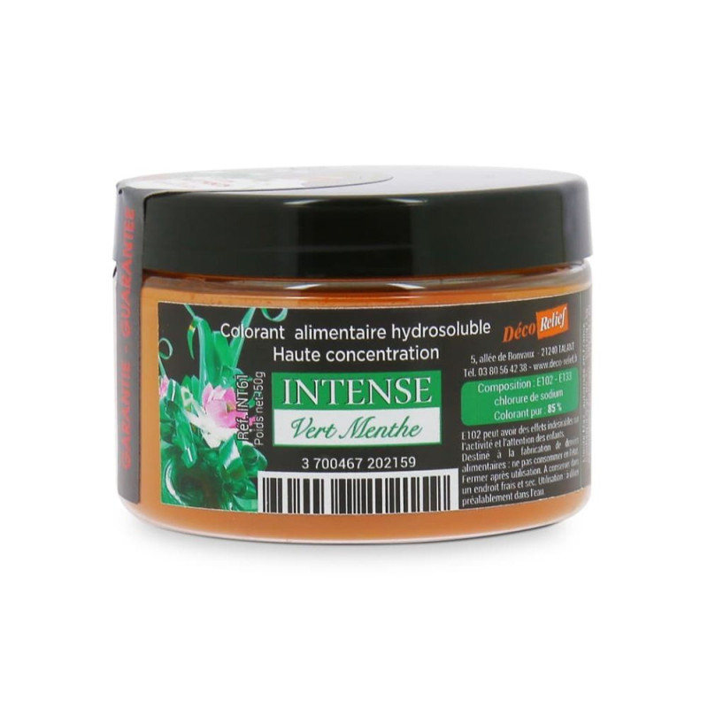 scrapcooking Colorant alimentaire hydrosoluble intense vert menthe en poudre - 50 g