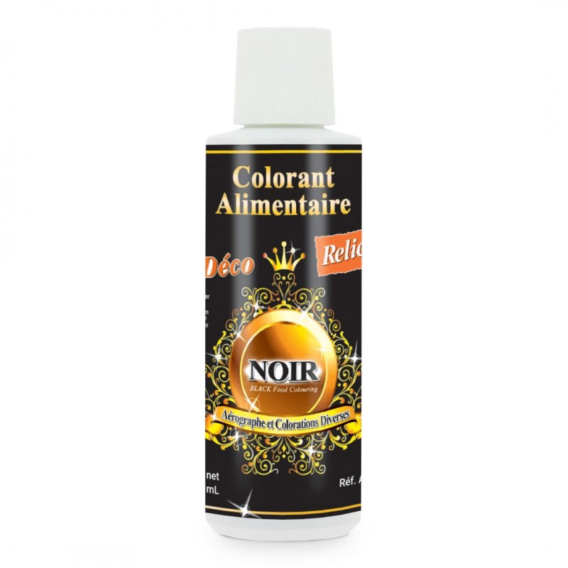scrapcooking Colorant alimentaire hydrosoluble noir professionnel - 125 ml