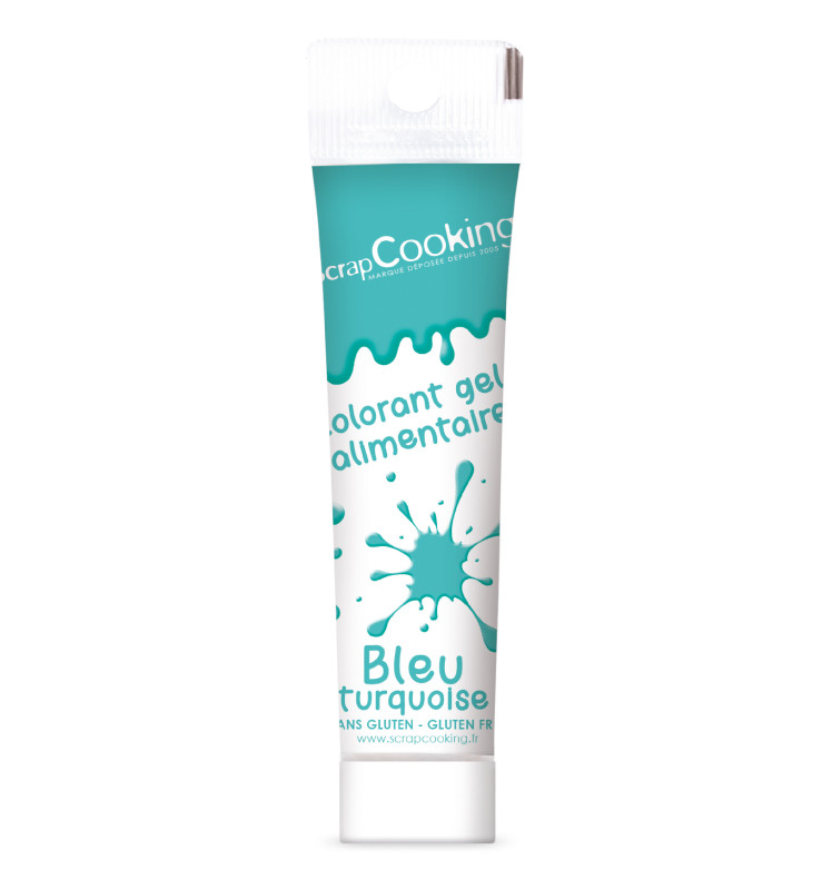 scrapcooking Colorant gel alimentaire bleu turquoise 20 gr