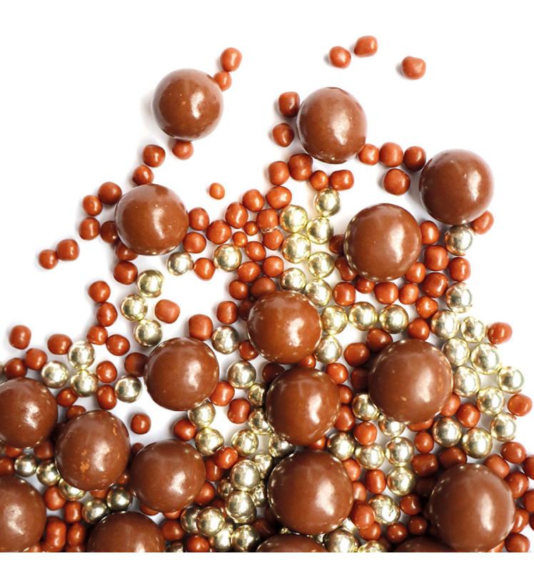Scrapcooking Décors Perles Chocolat Lait Et Doré 50g