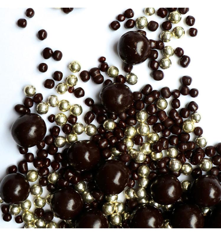Scrapcooking Décors Perles Chocolat Noir Et Doré 50g