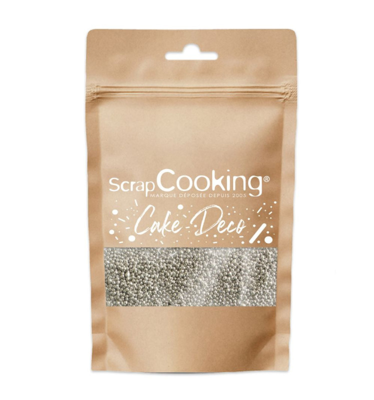 Scrapcooking Décors Sucrés Mini-billes Argentées 80g