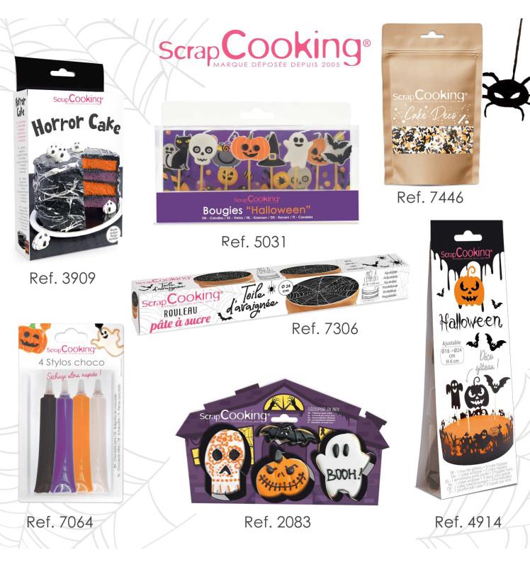 Scrapcooking Décors Sucrés Vermicelles Orange/noir/blanc 80g