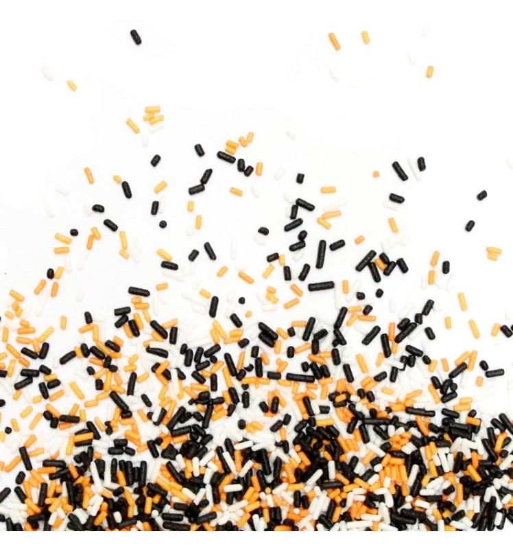 scrapcooking Décors sucrés vermicelles orange/noir/blanc 80g