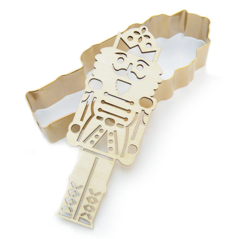 Scrapcooking Découpoir Doré + Embosseur Bois Casse-Noisette