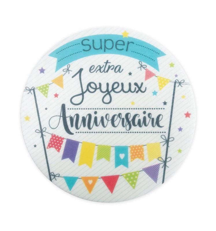 scrapcooking Disque azyme Joyeux anniversaire Ø 14 cm