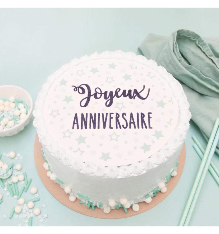 Scrapcooking Disque De Pâte à Sucre Joyeux Anniversaire 18cm