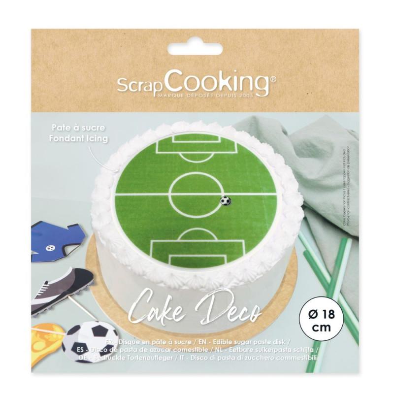 scrapcooking Disque pâte à sucre terrain de football 18 cm