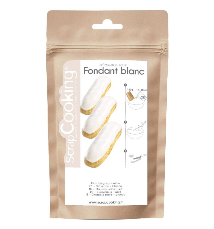 scrapcooking Fondant blanc en poudre pour glaçage 150 gr