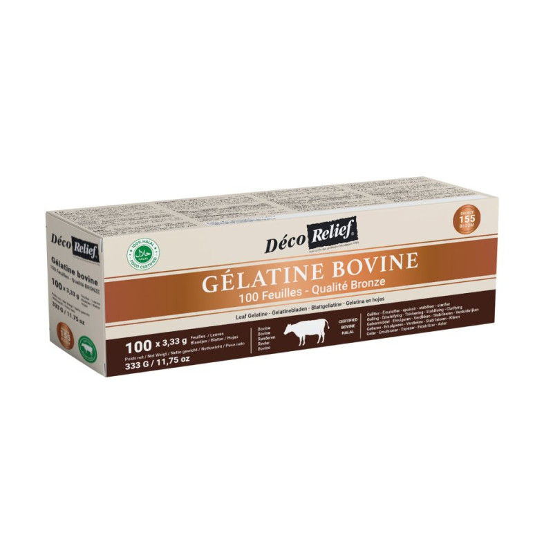 scrapcooking Gélatine bovine en feuille Bronze - 100 Feuilles