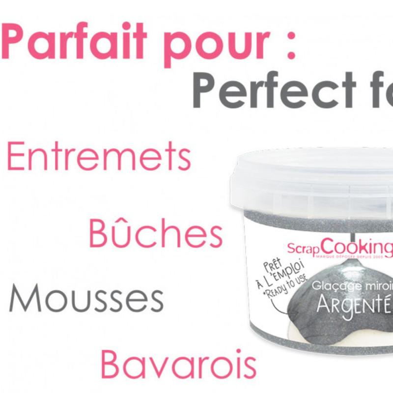 Scrapcooking Glaçage Miroir Prêt à L'emploi Argenté 300g