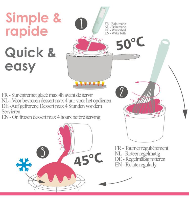 Scrapcooking Glaçage Miroir Prêt à L'emploi Rose 300g