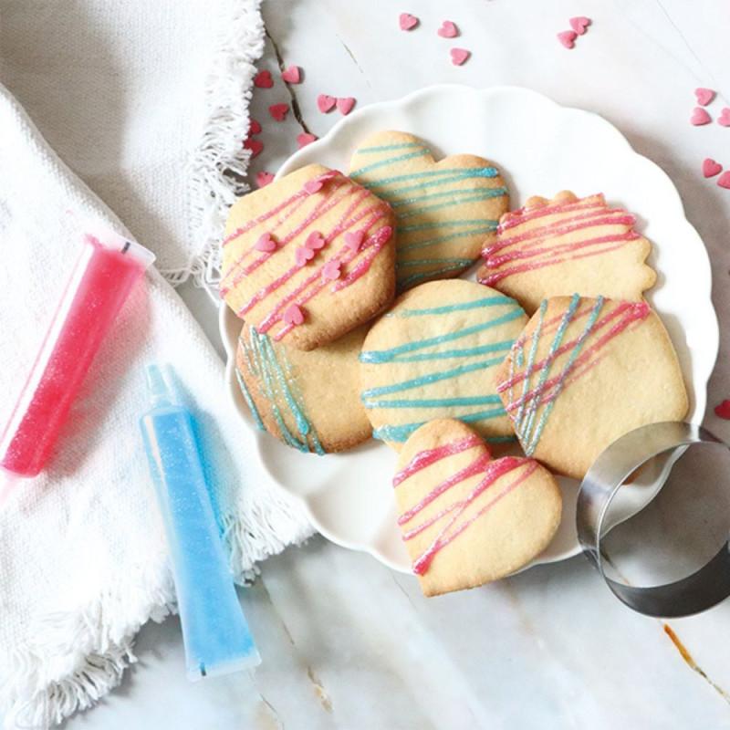 Scrapcooking Icing Stylo Irisé Bleu Pour Décorer Gâteaux Et Biscuits