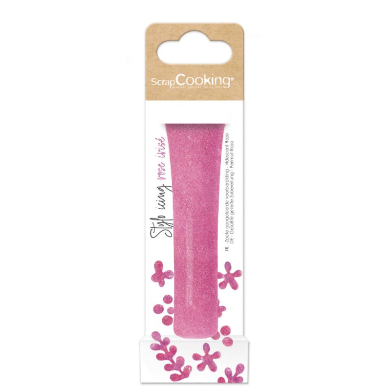scrapcooking Icing stylo irisé rose pour décorer gâteaux et biscuits