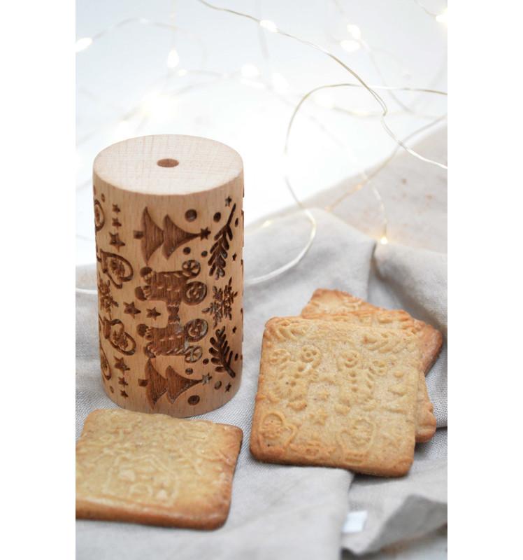 Scrapcooking Mini Embossing Wooden Roller Gingerbread Man