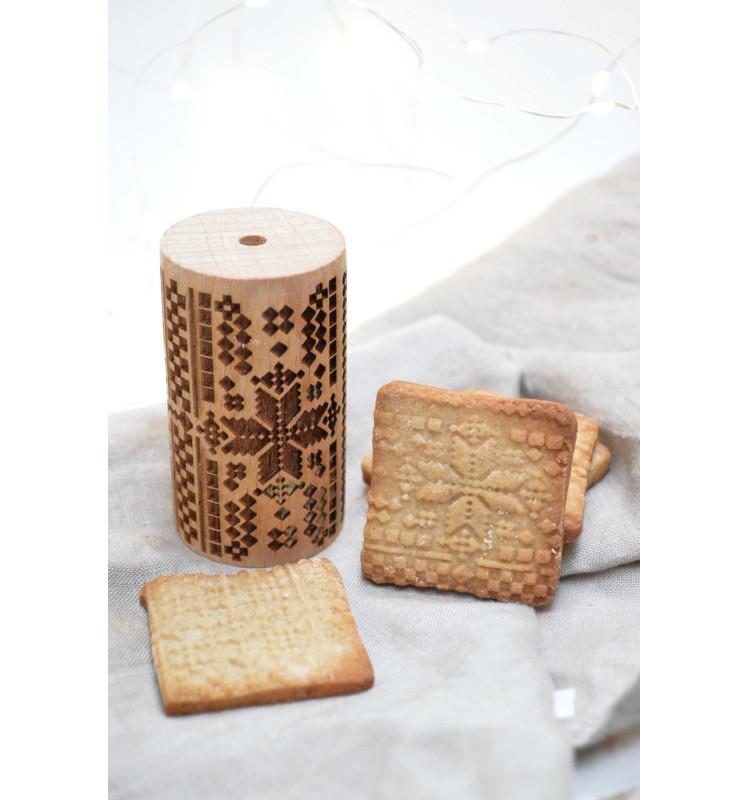 Scrapcooking Mini Rouleau Bois Empreinte Point De Croix