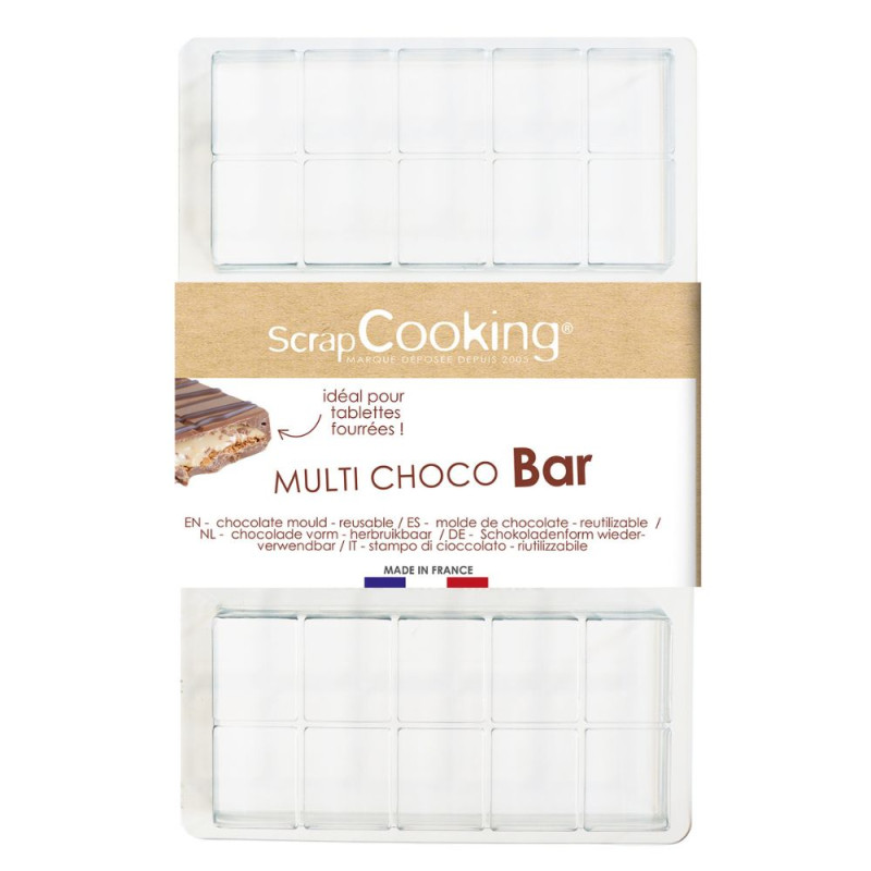 scrapcooking Moule 3 tablettes de chocolat semi-rigide