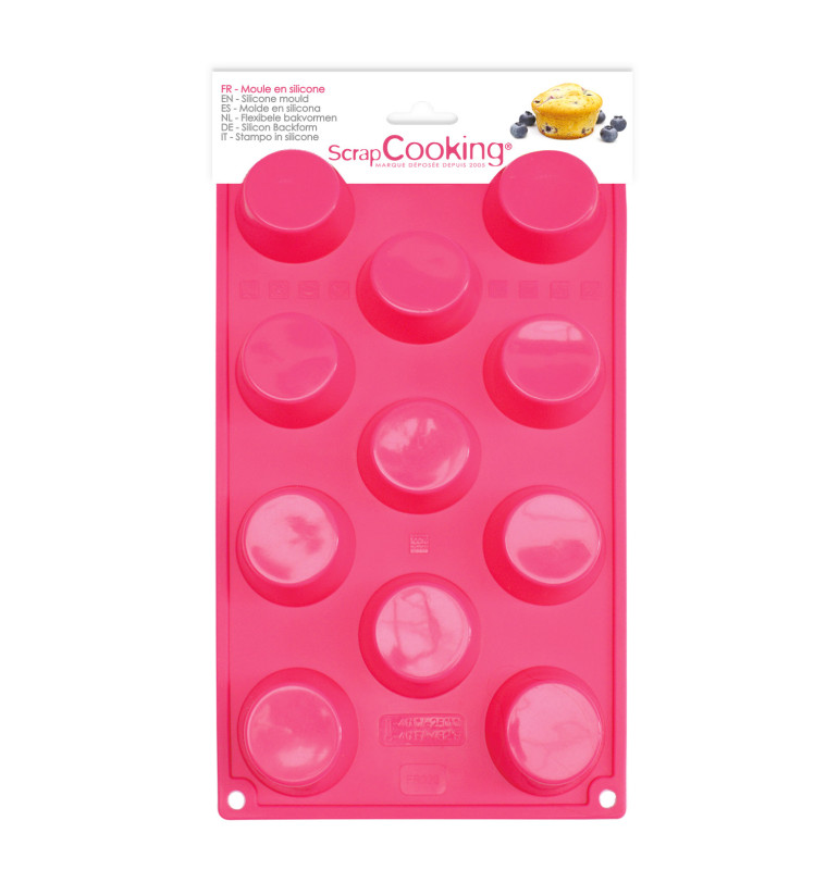 Scrapcooking Moule à Gâteaux Silicone 11 Mini-muffins