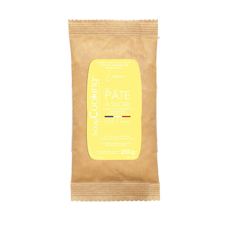 scrapcooking Pâte à sucre colorant d'origine naturelle Lemon 250g