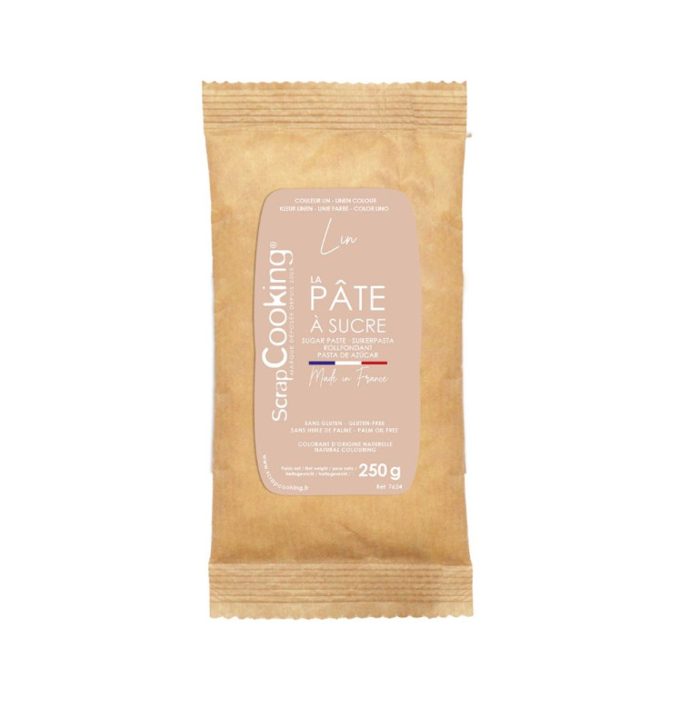 scrapcooking Pâte à sucre colorant d'origine naturelle Lin 250g