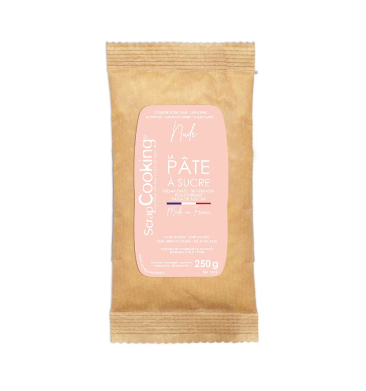 scrapcooking Pâte à sucre colorant d'origine naturelle Nude 250g