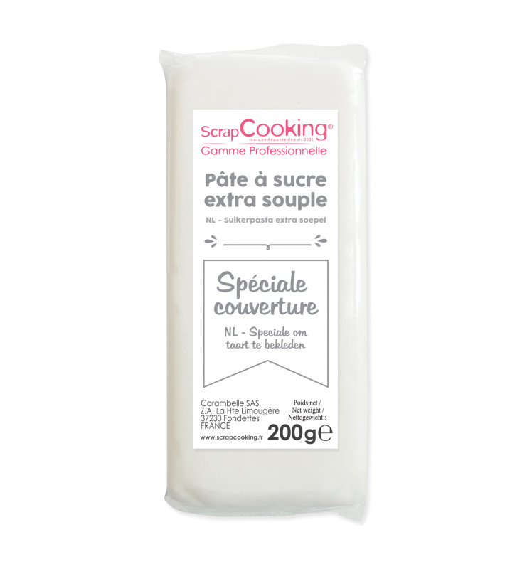 scrapcooking Pâte à sucre de couverture blanche 200 g