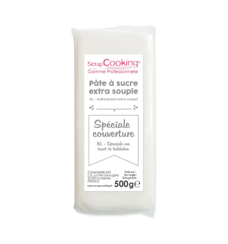 scrapcooking Pâte à sucre de couverture blanche 500 g