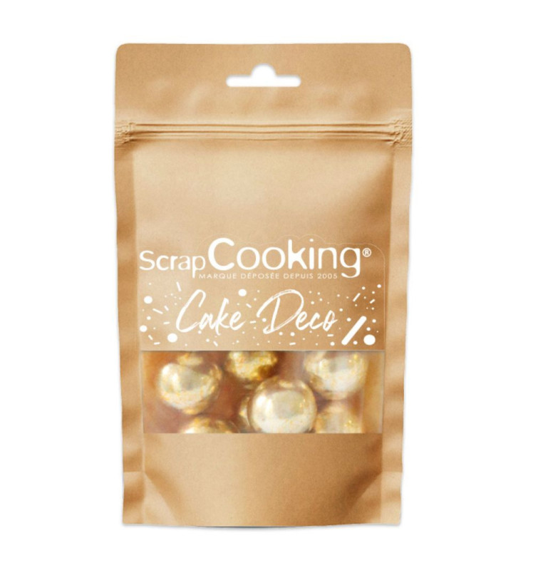 Scrapcooking Perles Chocolat Croustillantes XXL Or 55g