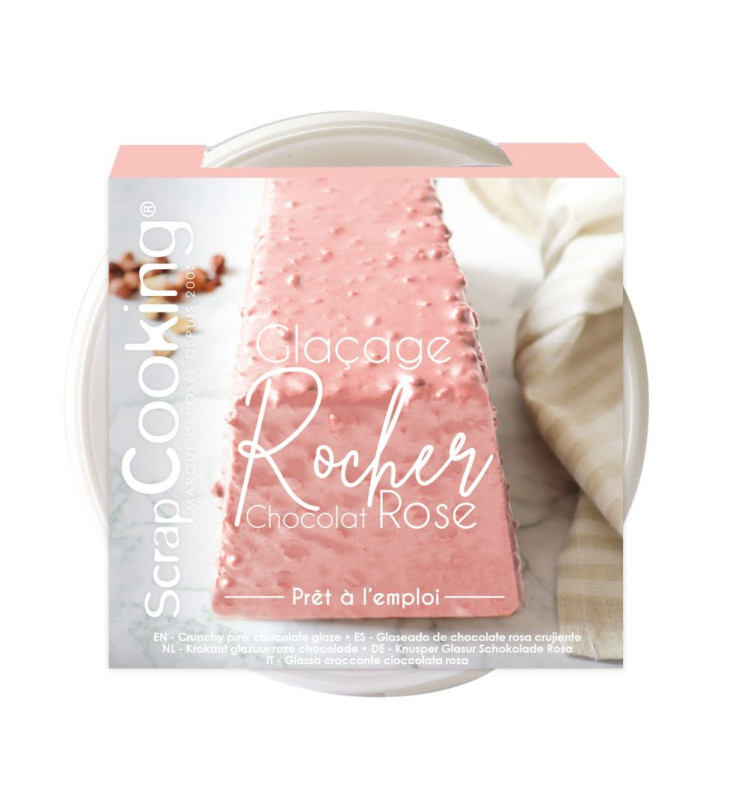 scrapcooking Pot glaçage rocher prêt à l'emploi chocolat rose