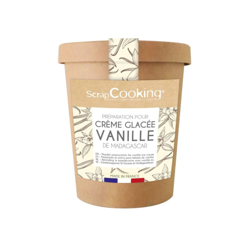 scrapcooking Pot préparation pour glace Vanille 145g