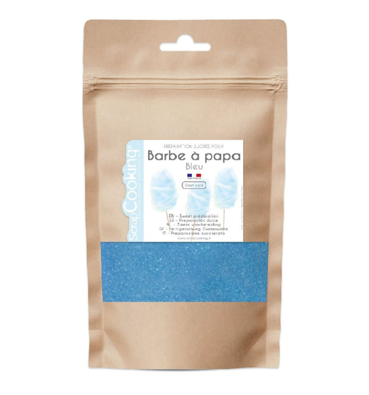 scrapcooking Prépa sucrée barbe à papa - bleu - goût cola 160g