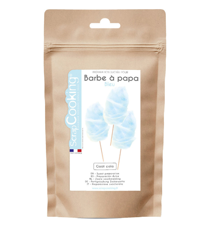 Scrapcooking Prépa Sucrée Barbe à Papa - Bleu - Goût Cola 400g