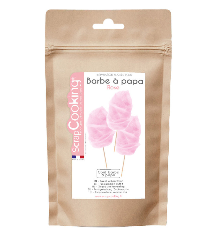 scrapcooking Prépa sucrée barbe à papa - rose - goût barbe à papa 400g