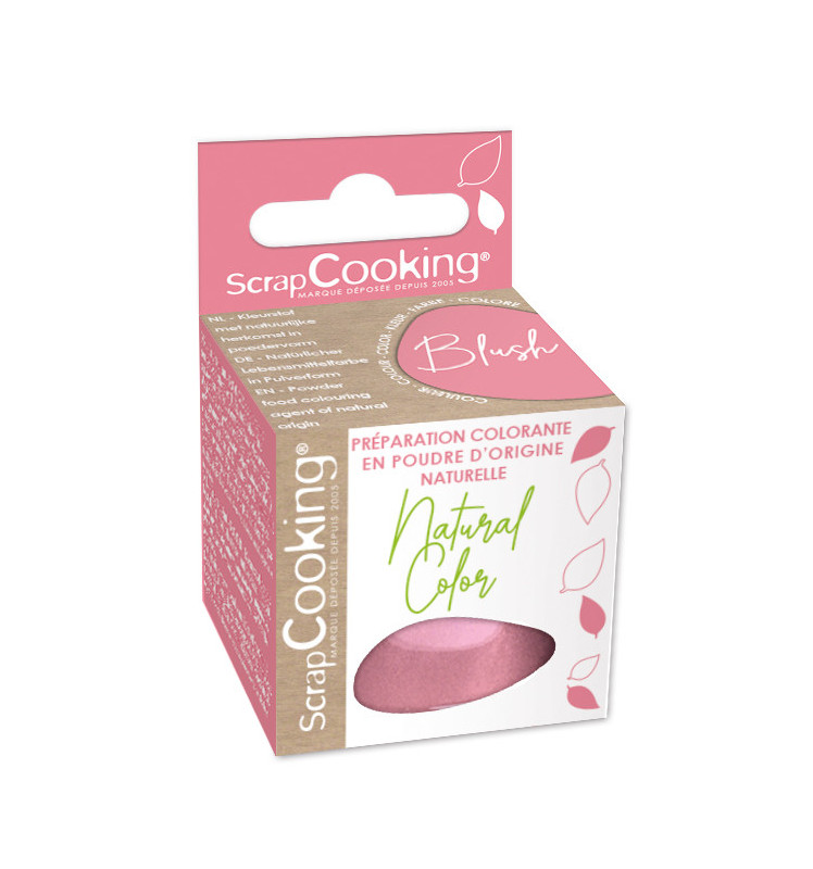 scrapcooking Préparation colorante en poudre d’origine naturelle BLUSH 10g