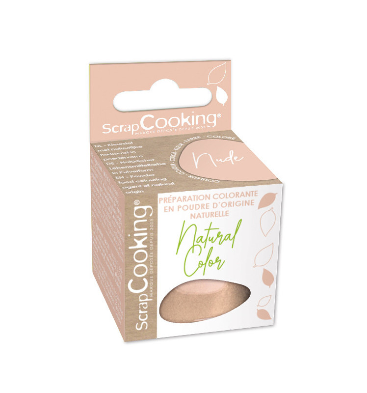 scrapcooking Préparation colorante en poudre d’origine naturelle NUDE 10g