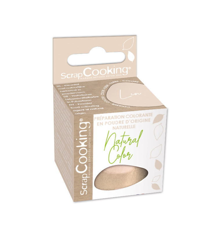 scrapcooking Préparation colorante en poudre d’origine naturelle LIN 10g