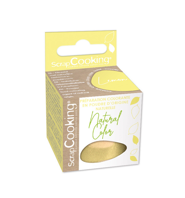 scrapcooking Préparation colorante en poudre d’origine naturelle LEMON 10g