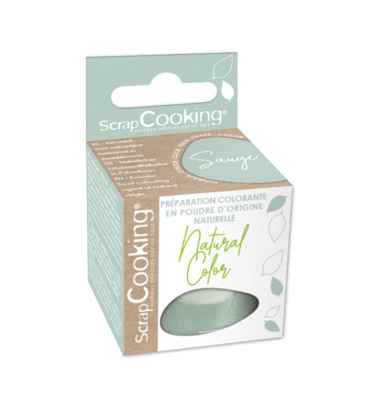 scrapcooking Préparation colorante en poudre d’origine naturelle SAUGE 10g