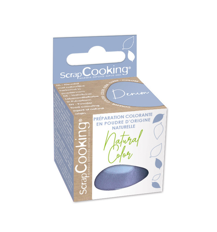 scrapcooking Préparation colorante en poudre d’origine naturelle DENIM 10g