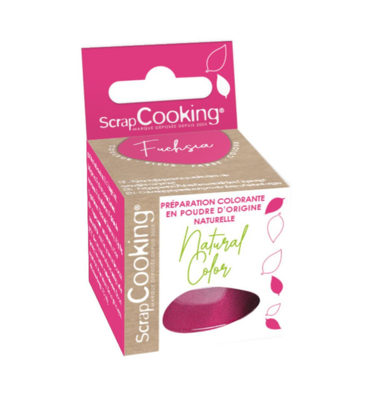 scrapcooking Préparation colorante en poudre d’origine naturelle Rose foncé fuchsia 10g