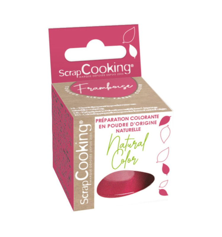 Scrapcooking Préparation Colorante En Poudre D’origine Naturelle Rouge Framboise 10g