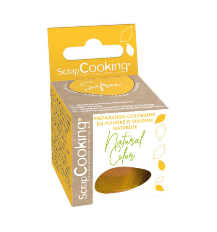 Scrapcooking Préparation Colorante En Poudre D’origine Naturelle Jaune Safran 10g