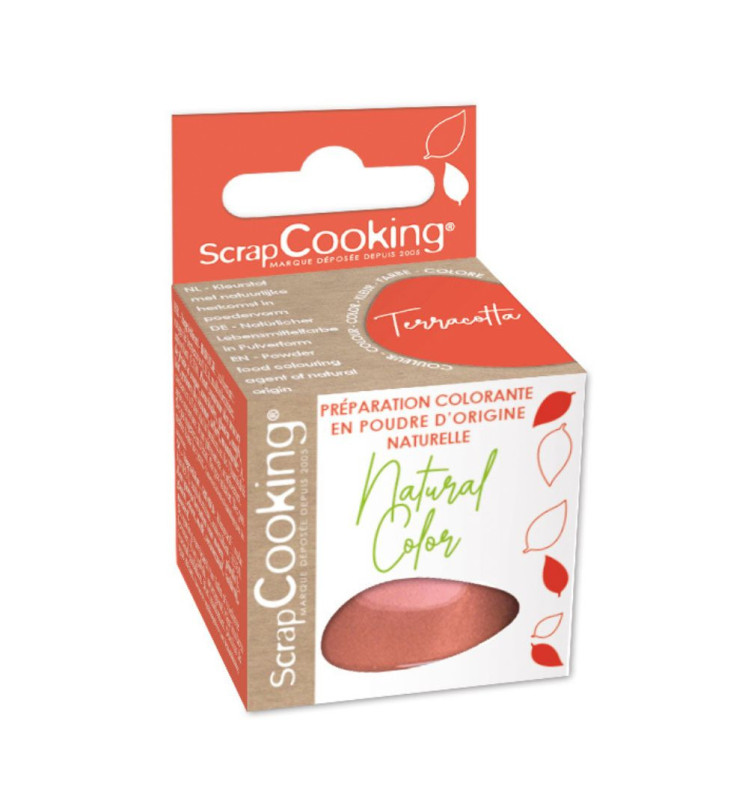 scrapcooking Préparation colorante en poudre d’origine naturelle TERRACOTTA 10g
