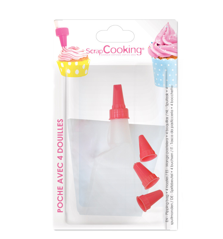 scrapcooking 1 poche + 4 douilles