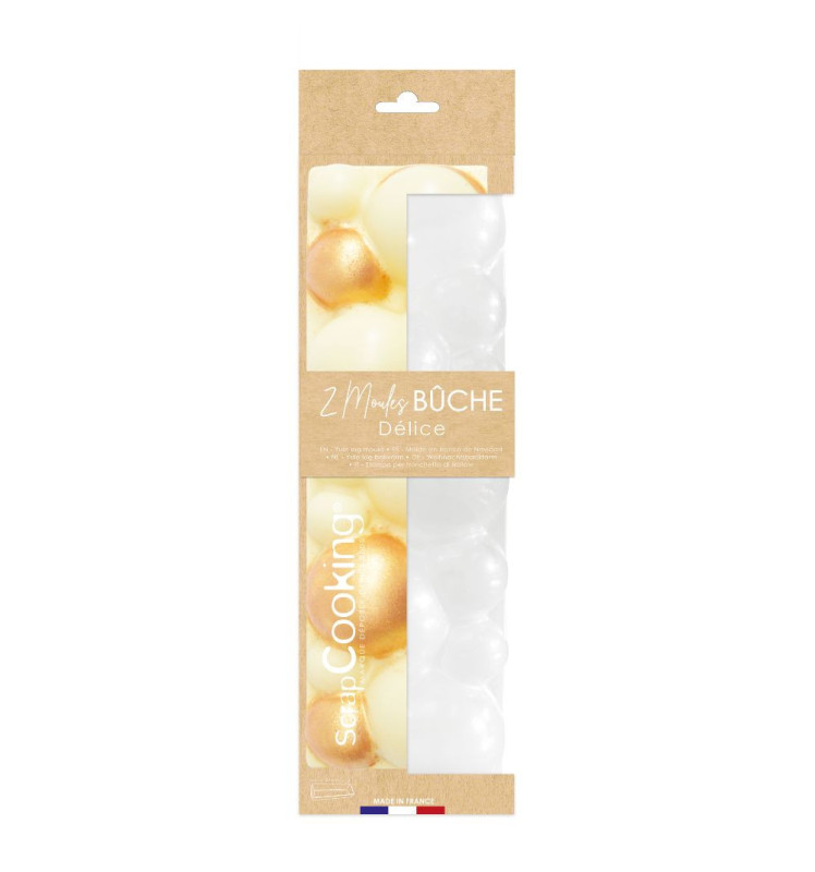 scrapcooking 2 moules pour bûche "Délice" 30 cm